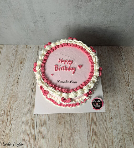 Happy Birthday Yazılı Pasta