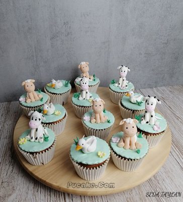 Hayvan Figürlü Cupcake