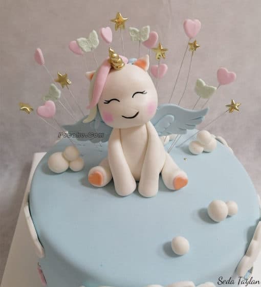 Melek Unicorn 1 Yaş Pasta Ankara